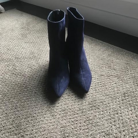 Navy Suede Ankle Booties from Club Monaco - Picture 1 of 3